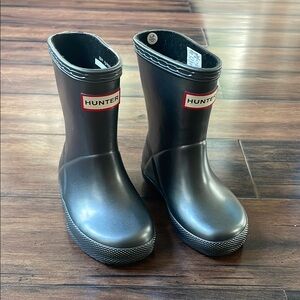 Hunter Kids Gray Rain Boots